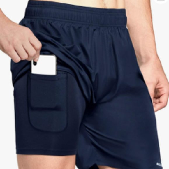 BALEAF Men's 7 Inch Navy Athletic Shorts L - Picture 2 of 12